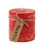 Stumpenkerze Rustic rot 7 x 7,5 cm