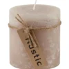 Stumpenkerze Rustic taupe 7 x 7,5 cm