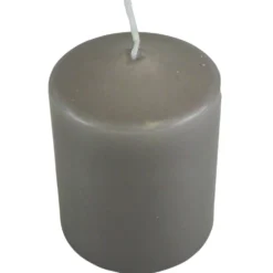 Stumpenkerze taupe 6 x 8 cm