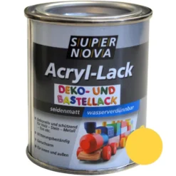 Super Nova Acryl Lack hellgelb seidenmatt für innen und außen
