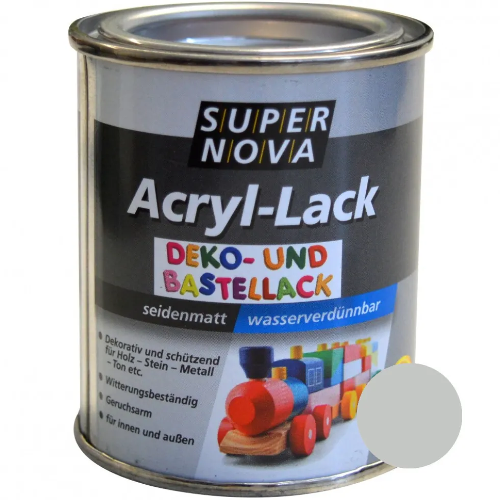 Super Nova Acryl Lack hellgrau seidenmatt für innen und außen