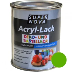 Super Nova Acryl Lack leuchtgrün seidenmatt für innen und außen