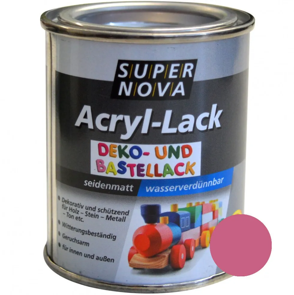 Super Nova Acryl Lack pink seidenmatt für innen und außen