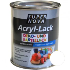 Super Nova Acryl Lack weiß seidenmatt für innen und außen