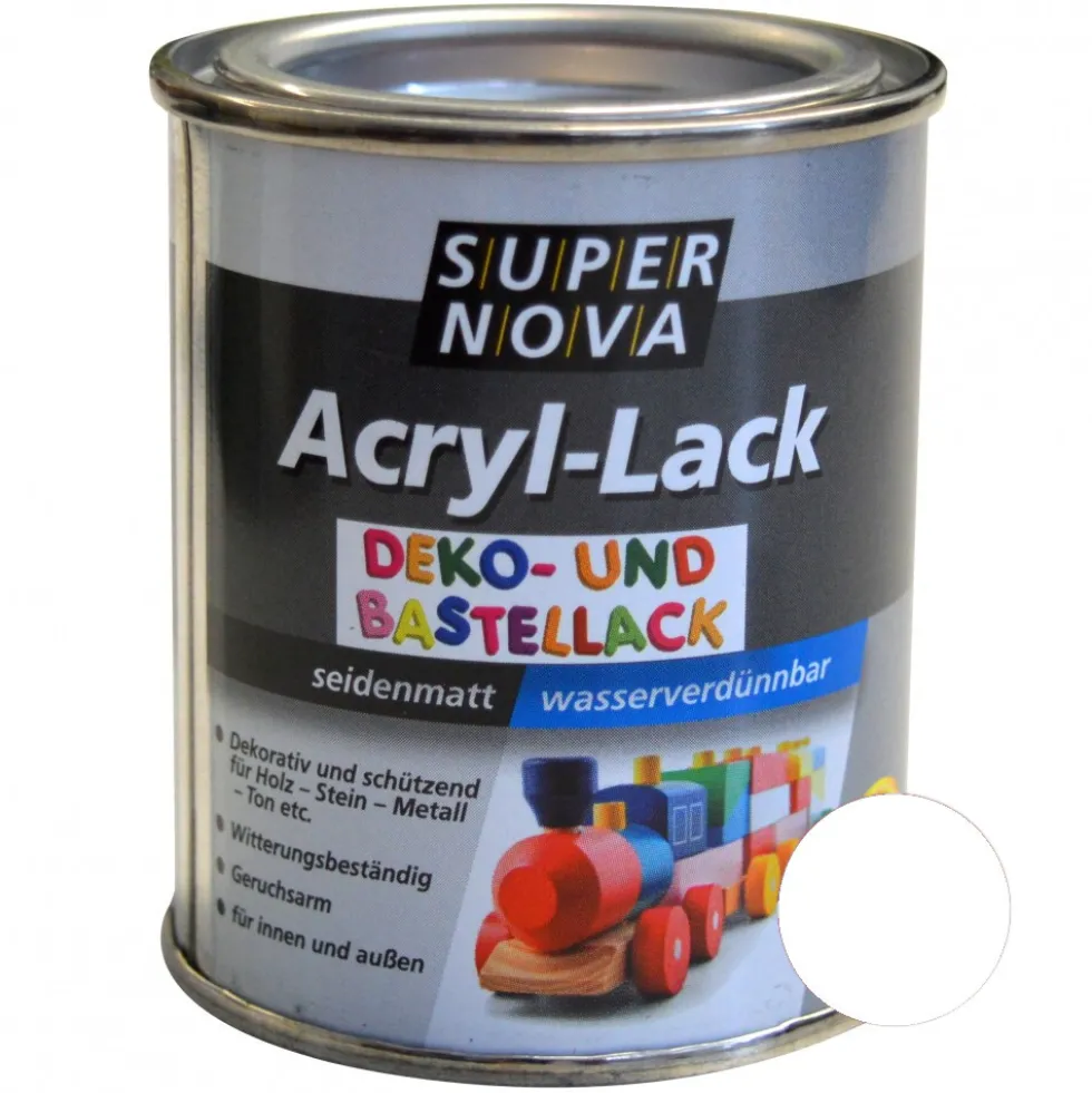 Super Nova Acryl Lack weiß seidenmatt für innen und außen