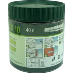 Super-Universaldübel mit Kragen 10 x 70 mm, in 40er Vorratsdose
