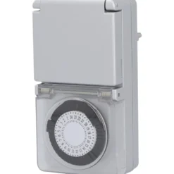 Tageszeitschaltuhr analog silberfarben, IP44