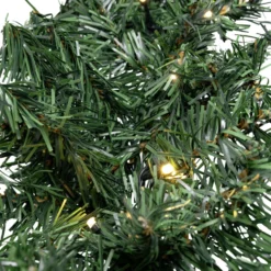 Tannengirlande künstlich 270 cm mit 60 warmweißen LEDs