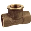 T-Übergangsstück aus Rotguss 18 mm x ½" IG x 18 mm