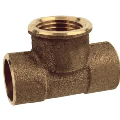T-Übergangsstück aus Rotguss 18 mm x ½" IG x 18 mm