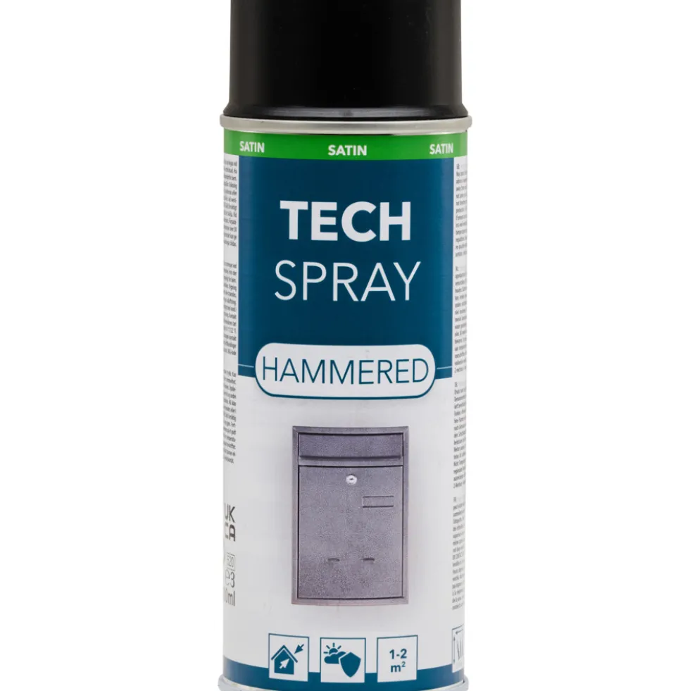 Tech Spray Hammerschlag Seidenglanz 400 ml schwarz