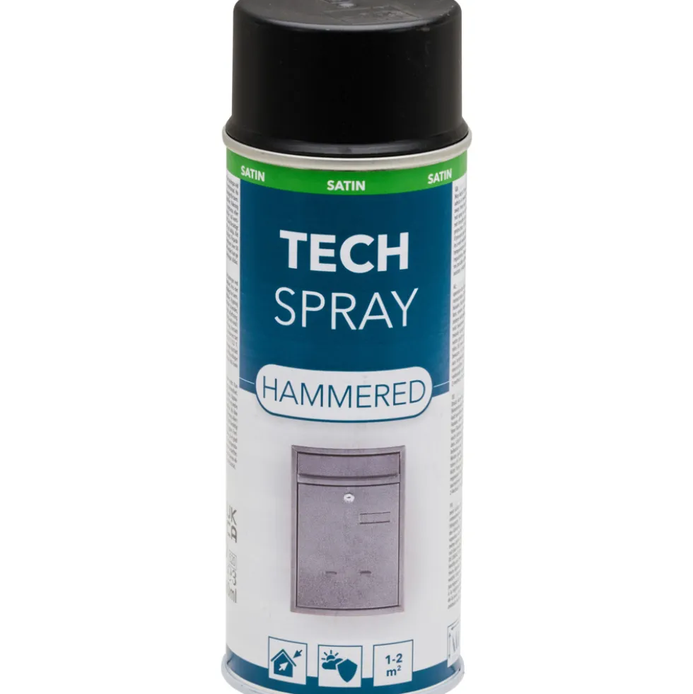 Tech Spray Hammerschlag Seidenglanz 400 ml schwarz