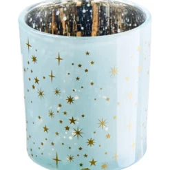 Teelichthalter Glas 5,5cm, 3-fach sortiert