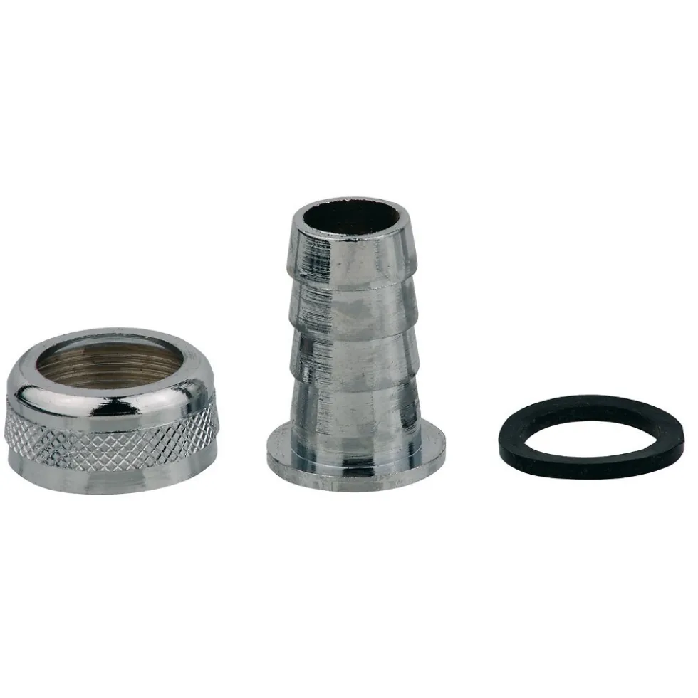 2-teilige Schlauchverschraubung aus verchromtem Metall ½" x M22 Innengewinde