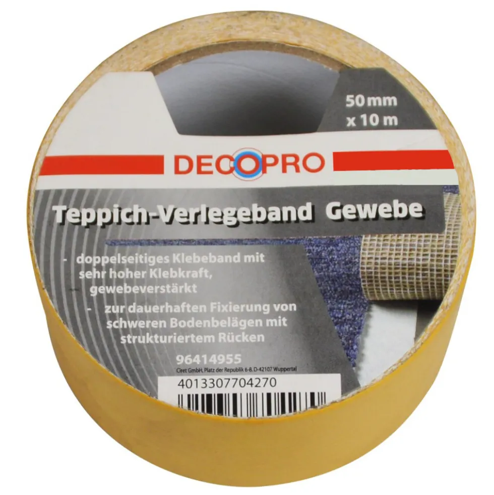 Teppich-Verlegeband Gewebe 50 mm x 10 m