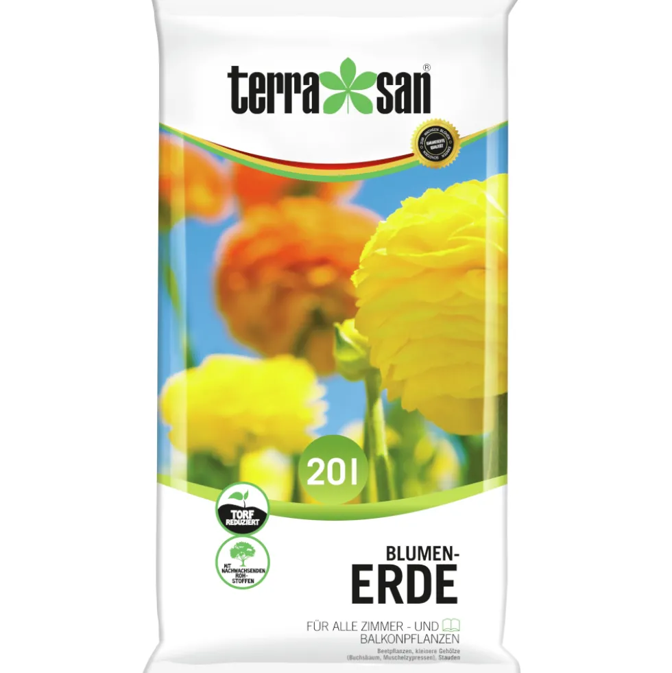 terrasan® Universal-Blumenerde 20 Liter, torfreduziert
