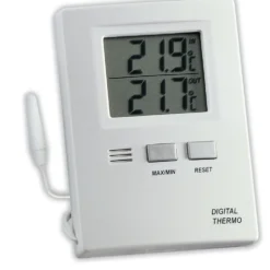 Thermometer digital zur Messung der Innen- und Außentemperatur in weiß