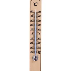 Thermometer für den Innenbereich aus Buche zum Aufhängen