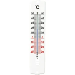 Thermometer für den Innen und Außenbereich in weiß aus Kunststoff zum Aufhängen