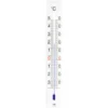 Thermometer in Weiß aus gebürstetem Edelstahl
