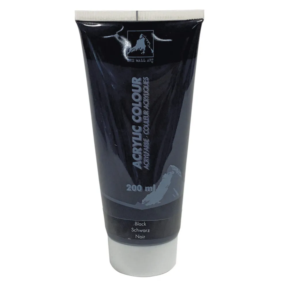The Wall Acrylfarbe 200ml Tube schwarz