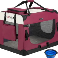 Tiertransportbox L 70 x 52 x 50 cm dunkelrot