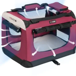 Tiertransportbox L 70 x 52 x 50 cm dunkelrot