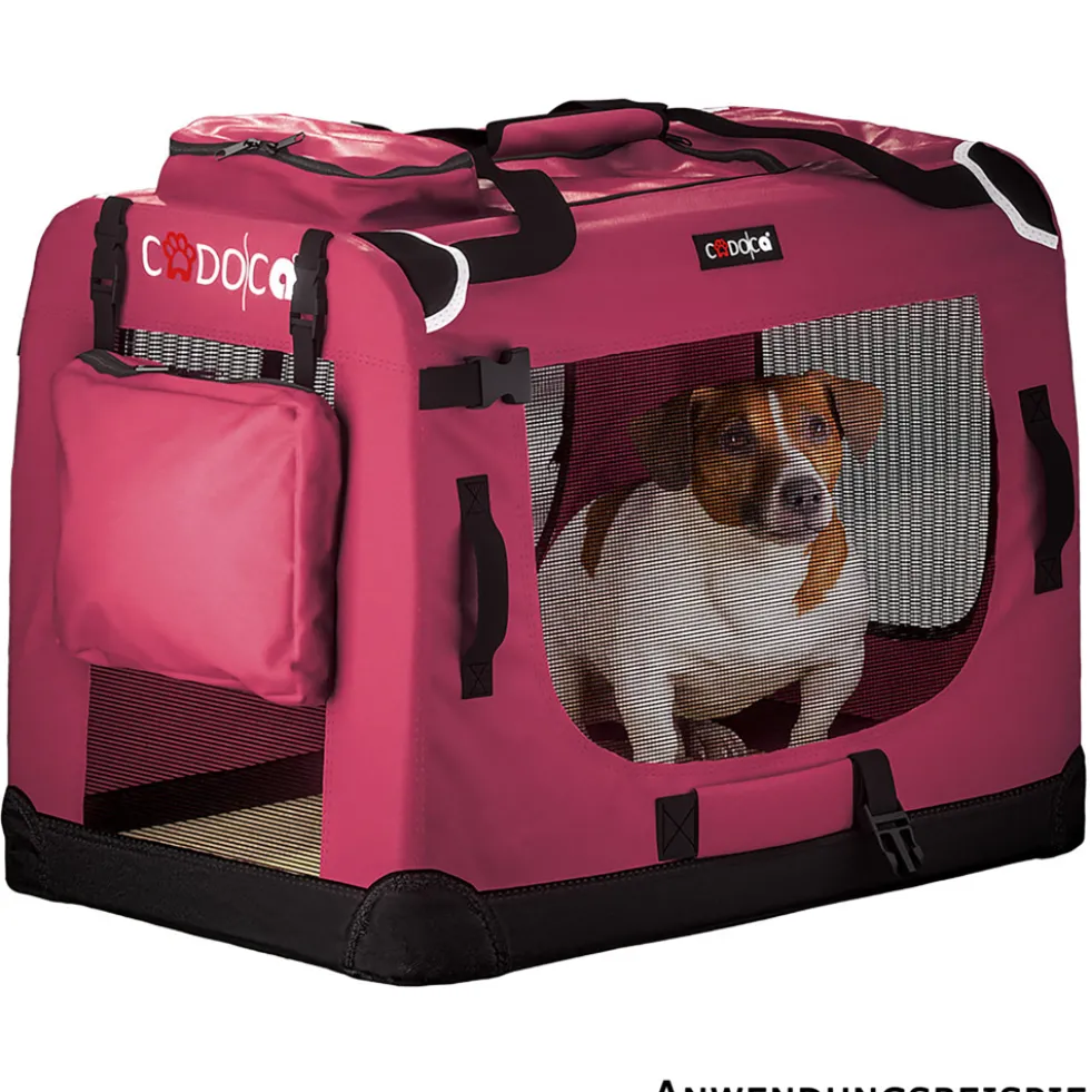Tiertransportbox L 70 x 52 x 50 cm dunkelrot