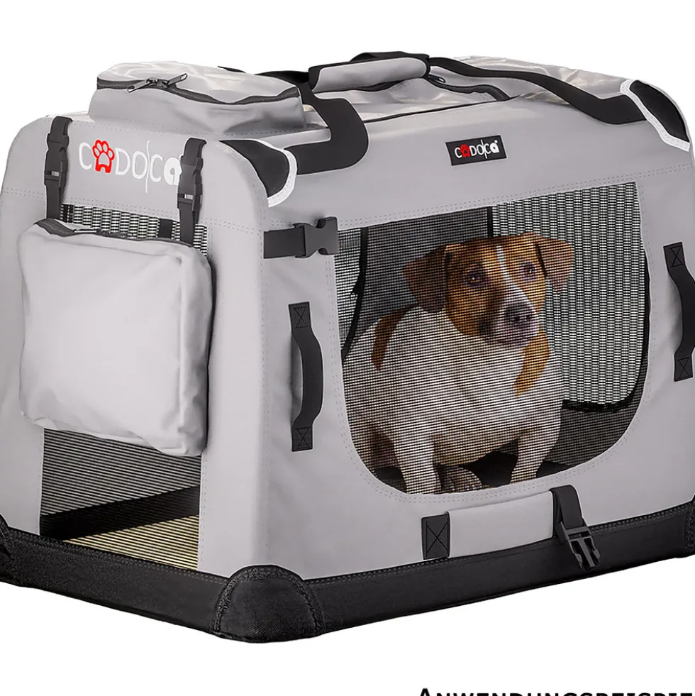 Tiertransportbox L 70 x 52 x 50 cm grau