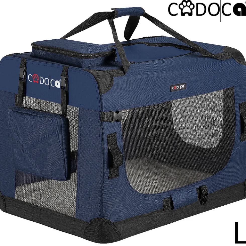Tiertransportbox L 70 x 52 x 50 cm navyblau