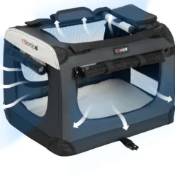 Tiertransportbox L 70 x 52 x 50 cm navyblau