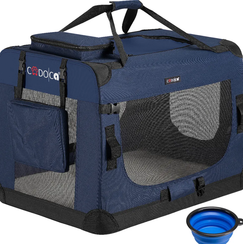 Tiertransportbox L 70 x 52 x 50 cm navyblau