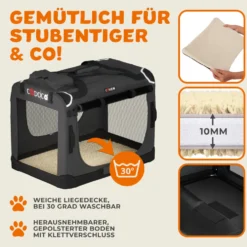 Tiertransportbox M 60 x 42 x 44 cm anthrazit