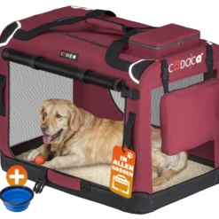 Tiertransportbox M 60 x 42 x 44 cm dunkelrot