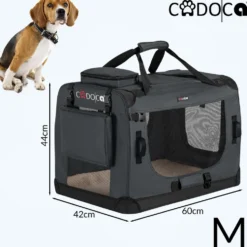 Tiertransportbox M 60 x 42 x 44 cm grau