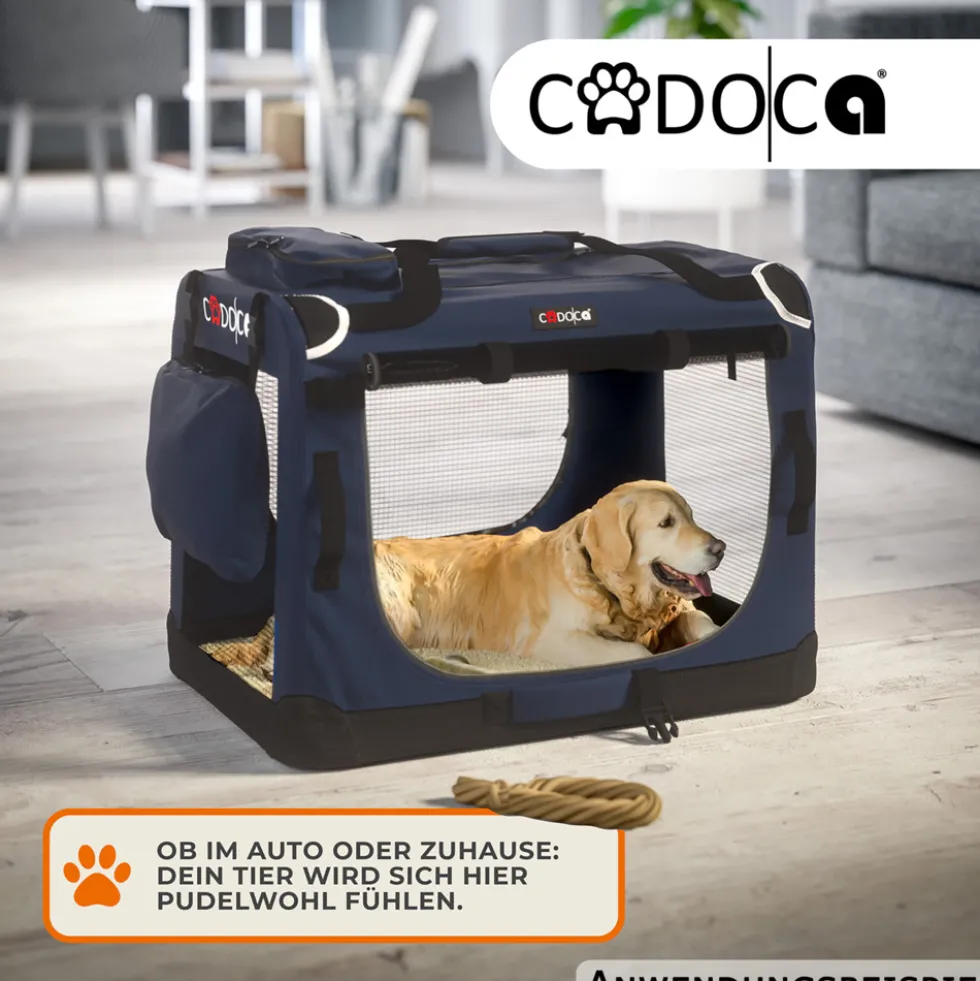 Tiertransportbox M 60 x 42 x 44 cm navyblau
