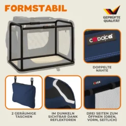 Tiertransportbox M 60 x 42 x 44 cm navyblau