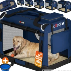 Tiertransportbox M 60 x 42 x 44 cm navyblau