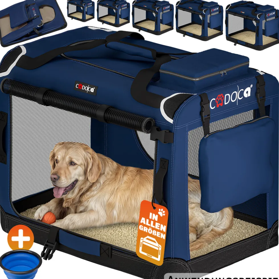 Tiertransportbox M 60 x 42 x 44 cm navyblau