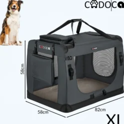 Tiertransportbox XL 82 x 58 x 58 cm anthrazit