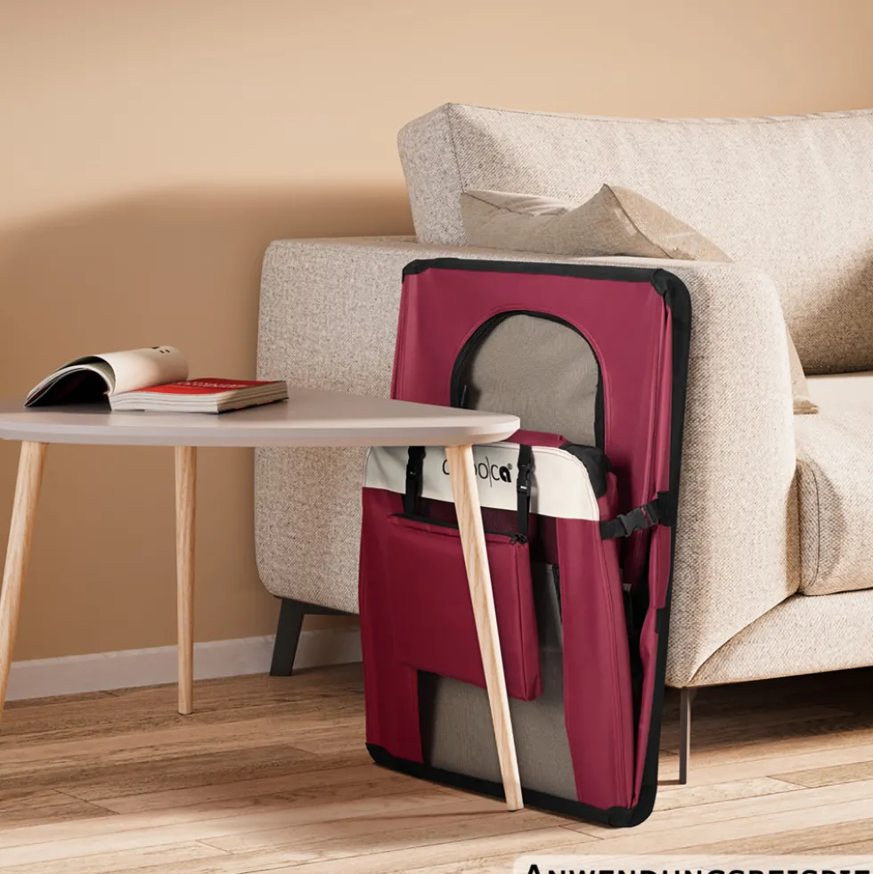 Tiertransportbox XL 82 x 58 x 58 cm dunkelrot