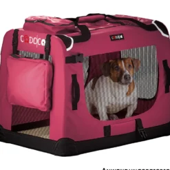 Tiertransportbox XL 82 x 58 x 58 cm dunkelrot
