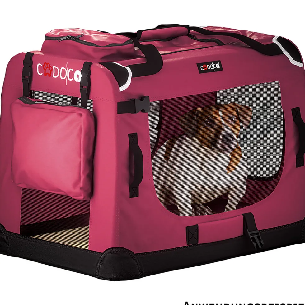 Tiertransportbox XL 82 x 58 x 58 cm dunkelrot