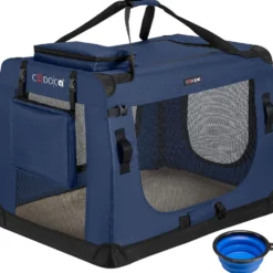 Tiertransportbox XL 82 x 58 x 58 cm navyblau