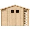 Timbela Gartenhaus aus Holz mit Brennholzschuppen und Boden