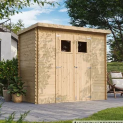 Timbela Geräteschuppen aus Holz mit Boden M310+M310G