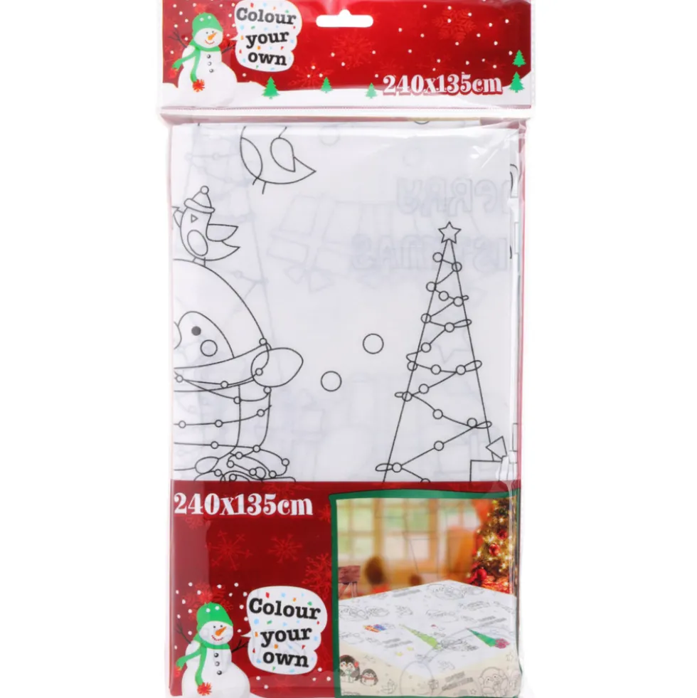 Tischdecke bemalbar mit Weihnachtsmotiv