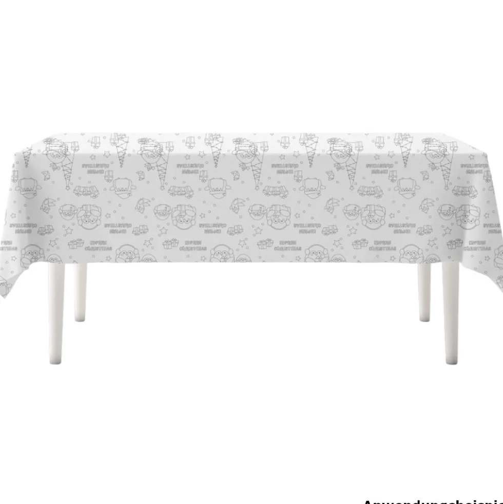 Tischdecke bemalbar mit Weihnachtsmotiv