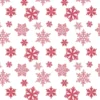 Tischdecke transparent mit roten Schneeflocken-Motiv, Meterware