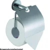 Toilettenpapierhalter "London" mit Deckel aus verchromtem Metall